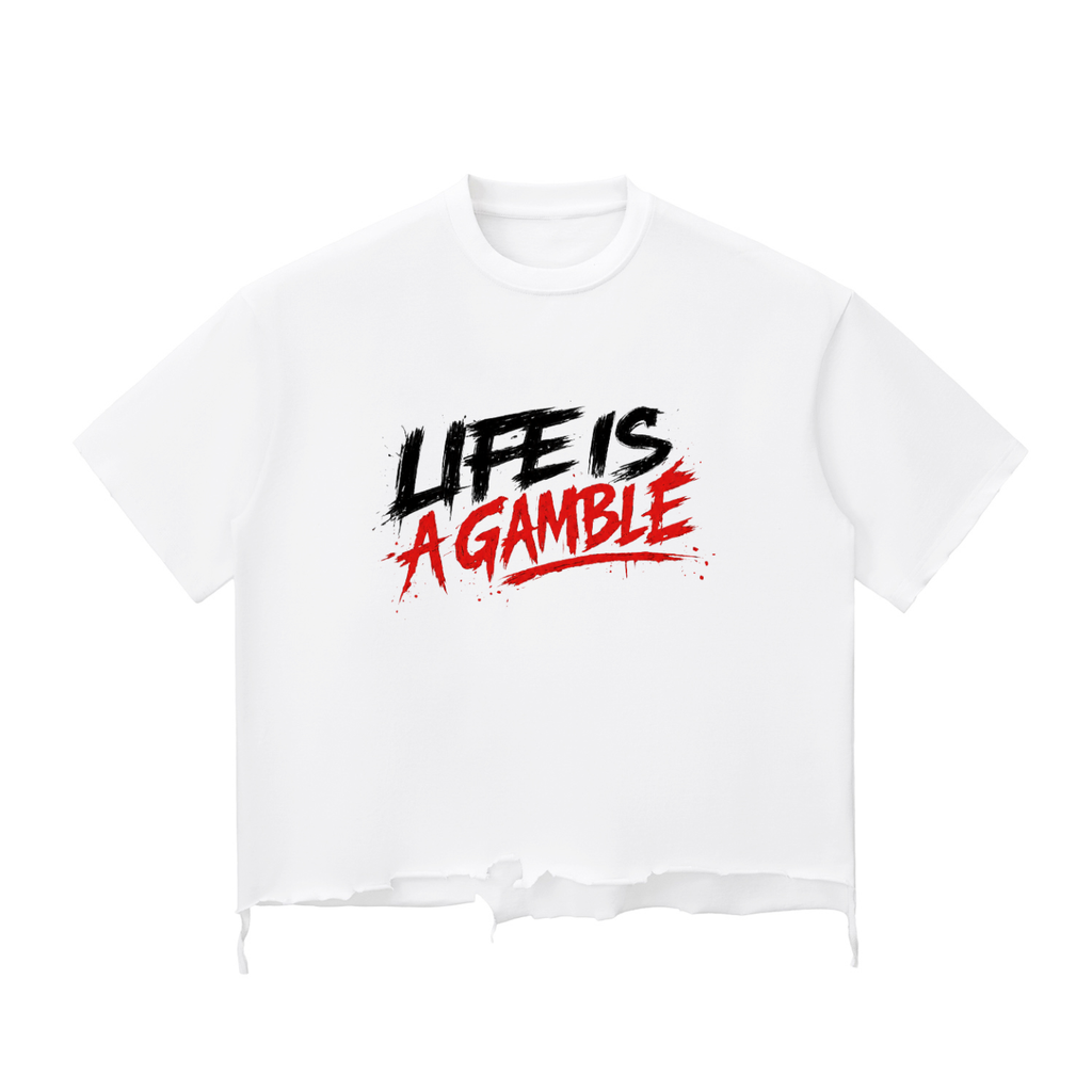 TF Gamble Snow Wash Raw-Hem Boxy T-shirt