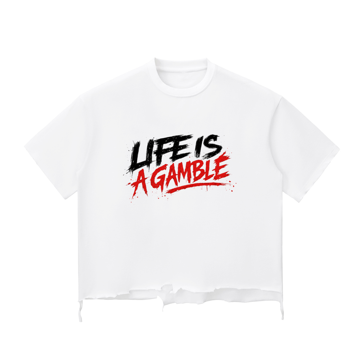 TF Gamble Snow Wash Raw-Hem Boxy T-shirt