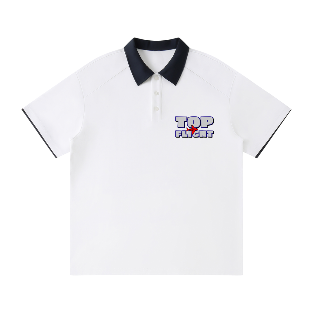 Top Flight Contrast Collar Raglan Polo Shirt (DTG)