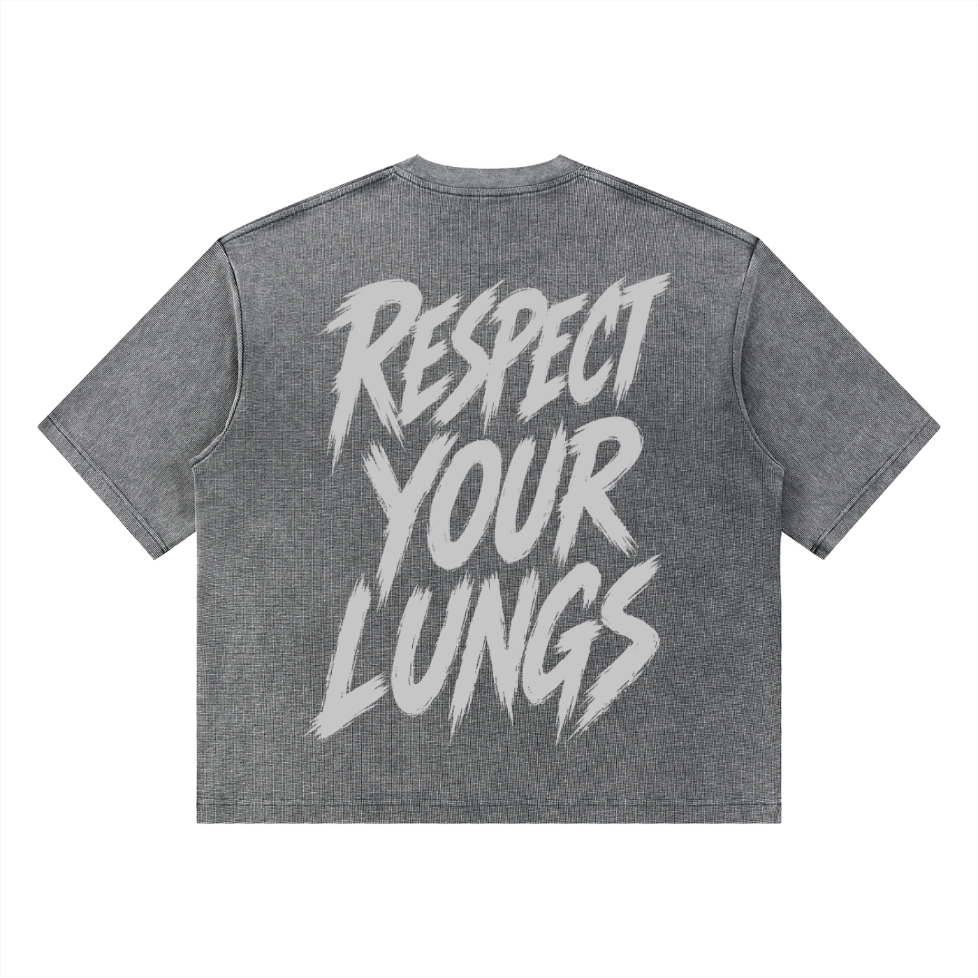 TF Unisex Respect Mineral Wash Waffle Boxy T-Shirt