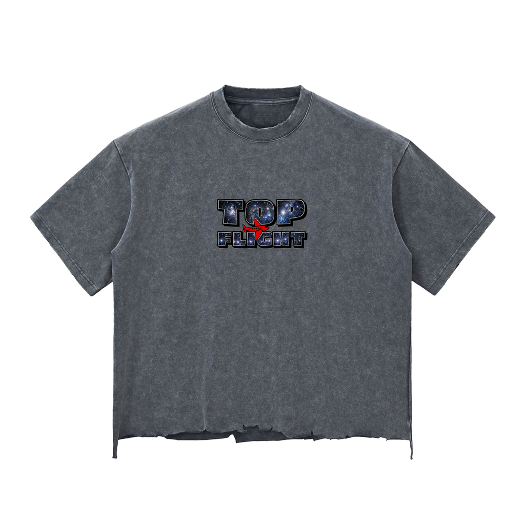 TF Cosmos Snow Wash Raw-Hem Boxy T-shirt