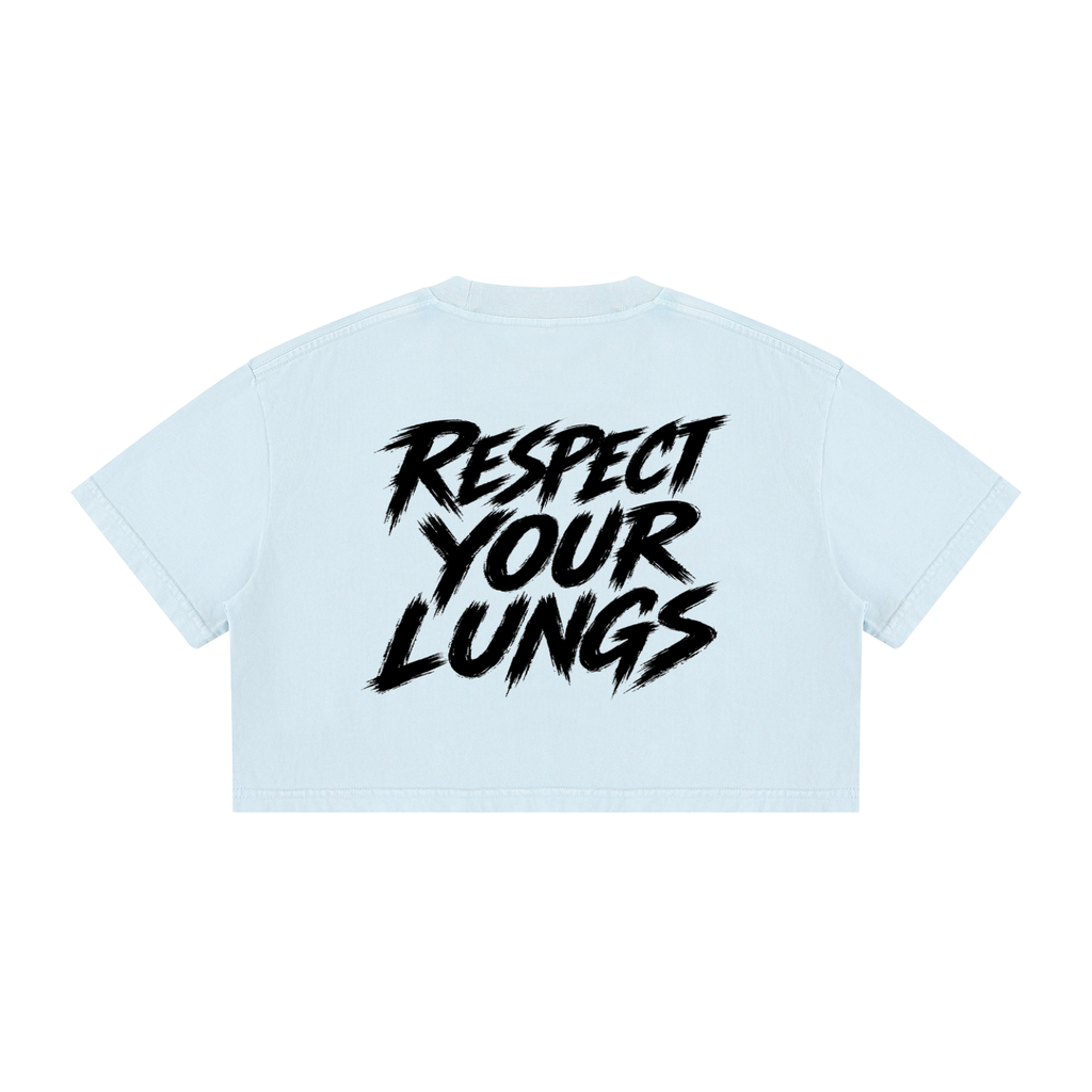Women's I Deadass Love NY Mineral Wash Crop T-Shirt