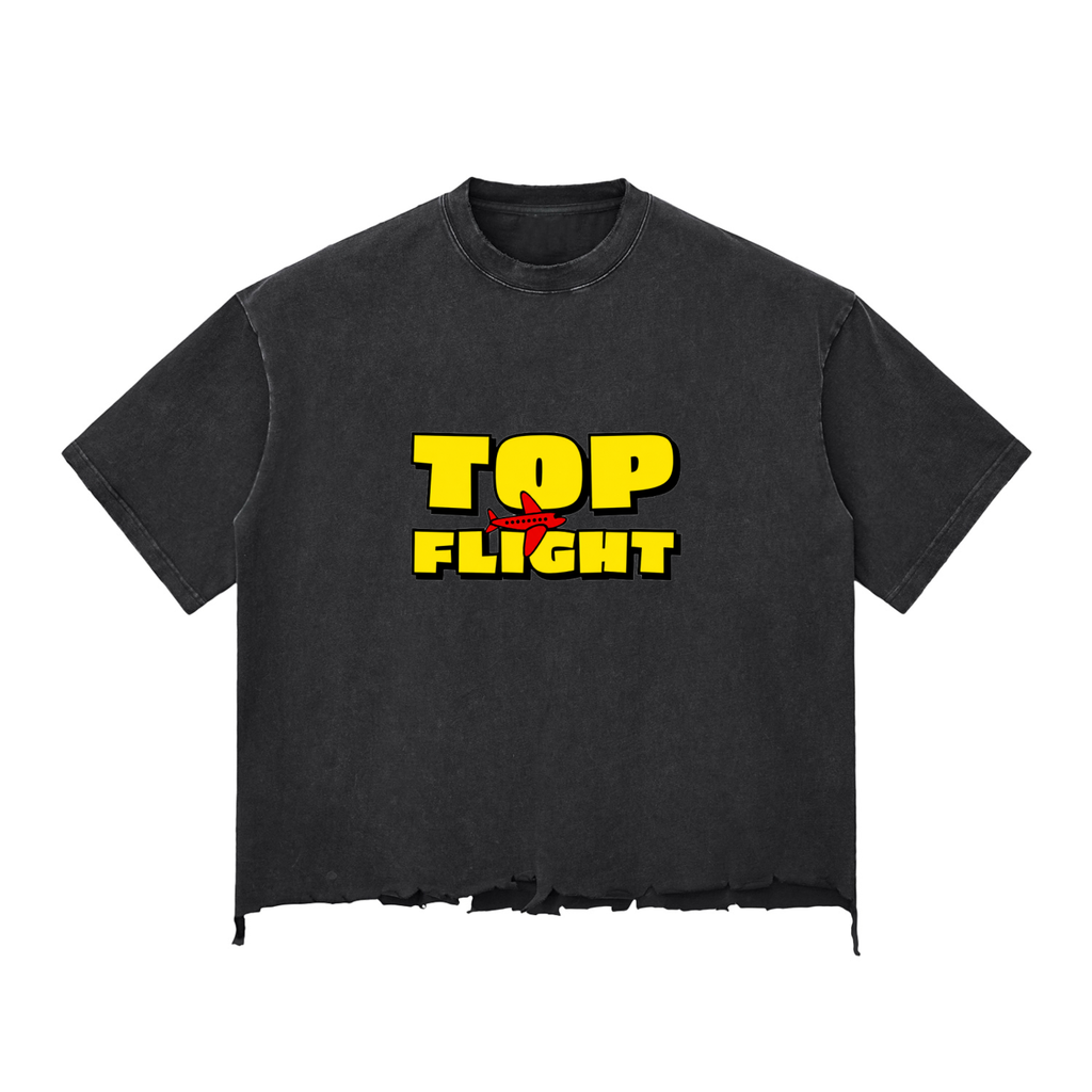 TF Basquiat Bank Snow Wash Raw-Hem Boxy T-shirt
