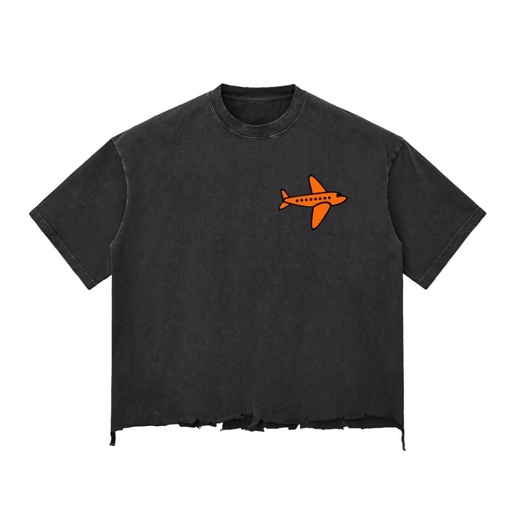 TF Deadbeat Snow Wash Raw-Hem Boxy T-shirt