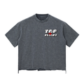 TF TRAP Snow Wash Raw-Hem Boxy T-shirt