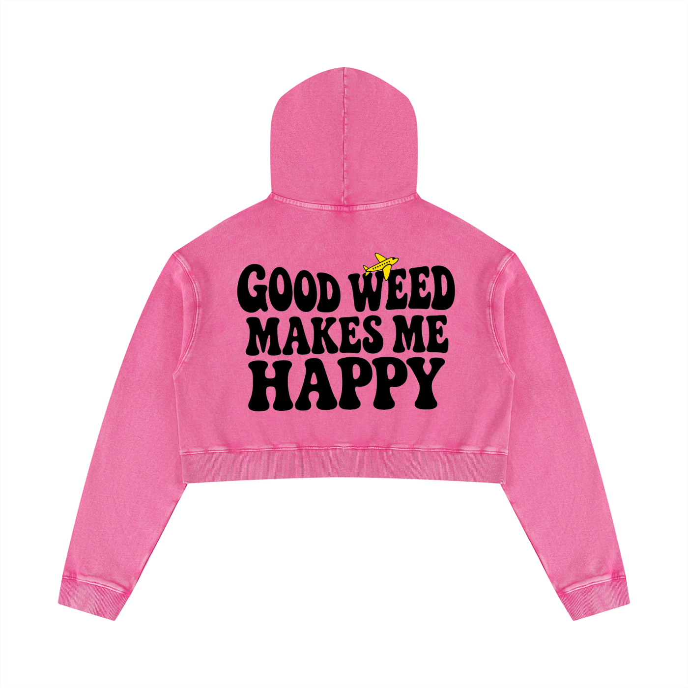 Top Flight Mineral Washed Crop Hoodie (DTG)