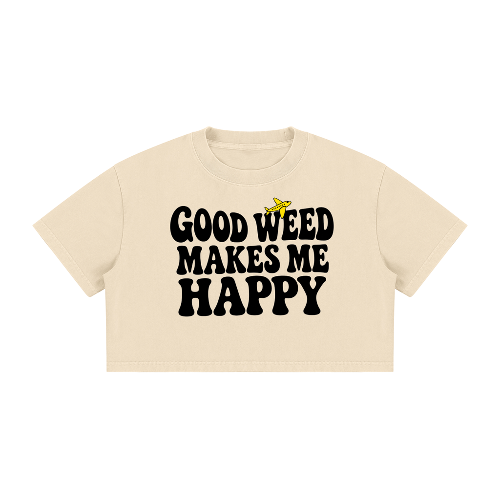 TF Groovy Mineral Wash Cotton Crop T-Shirt