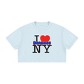 Women's I Deadass Love NY Mineral Wash Crop T-Shirt