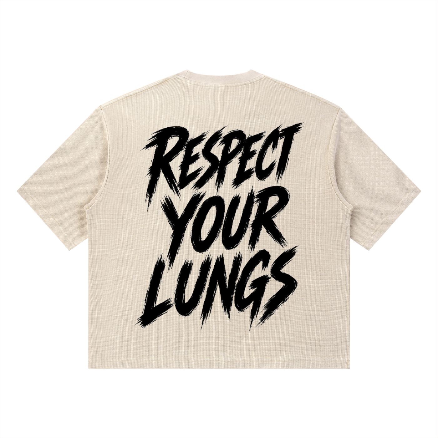 TF Unisex Respect Mineral Wash Waffle Boxy T-Shirt