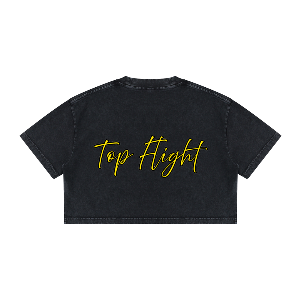 TF Groovy Mineral Wash Cotton Crop T-Shirt
