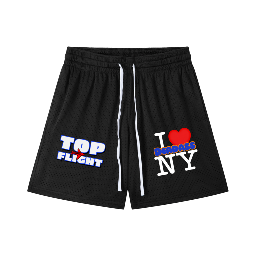 Top Flight Black Basketball Shorts (DTF)