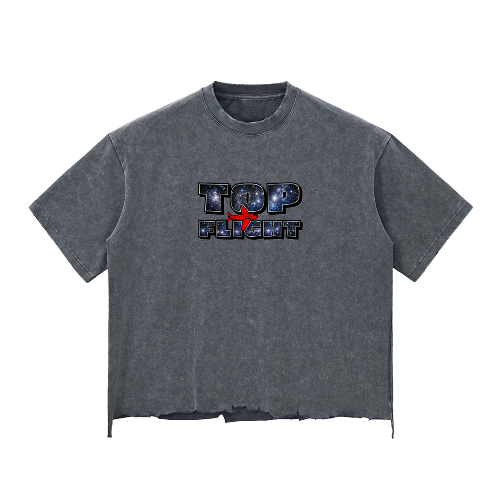TF Cosmos Snow Wash Raw-Hem Boxy T-shirt