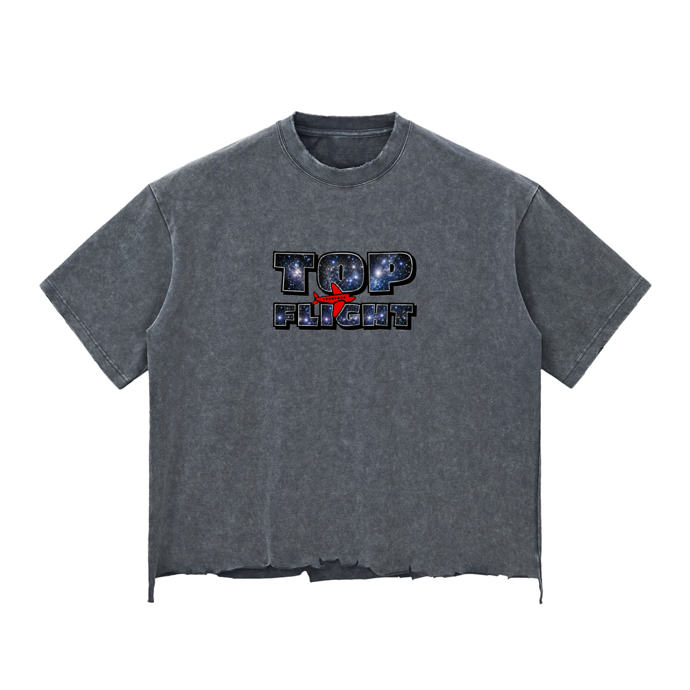TF Cosmos Snow Wash Raw-Hem Boxy T-shirt
