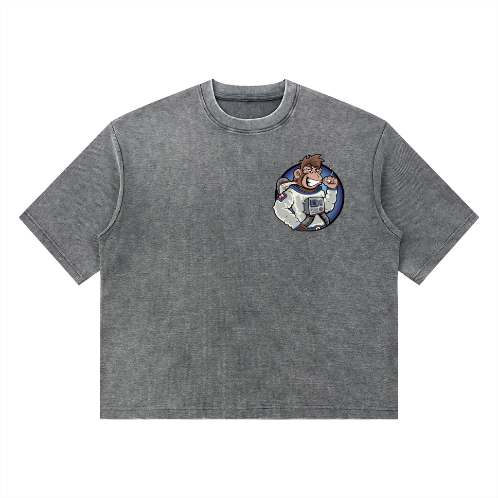 TF Unisex Respect Mineral Wash Waffle Boxy T-Shirt