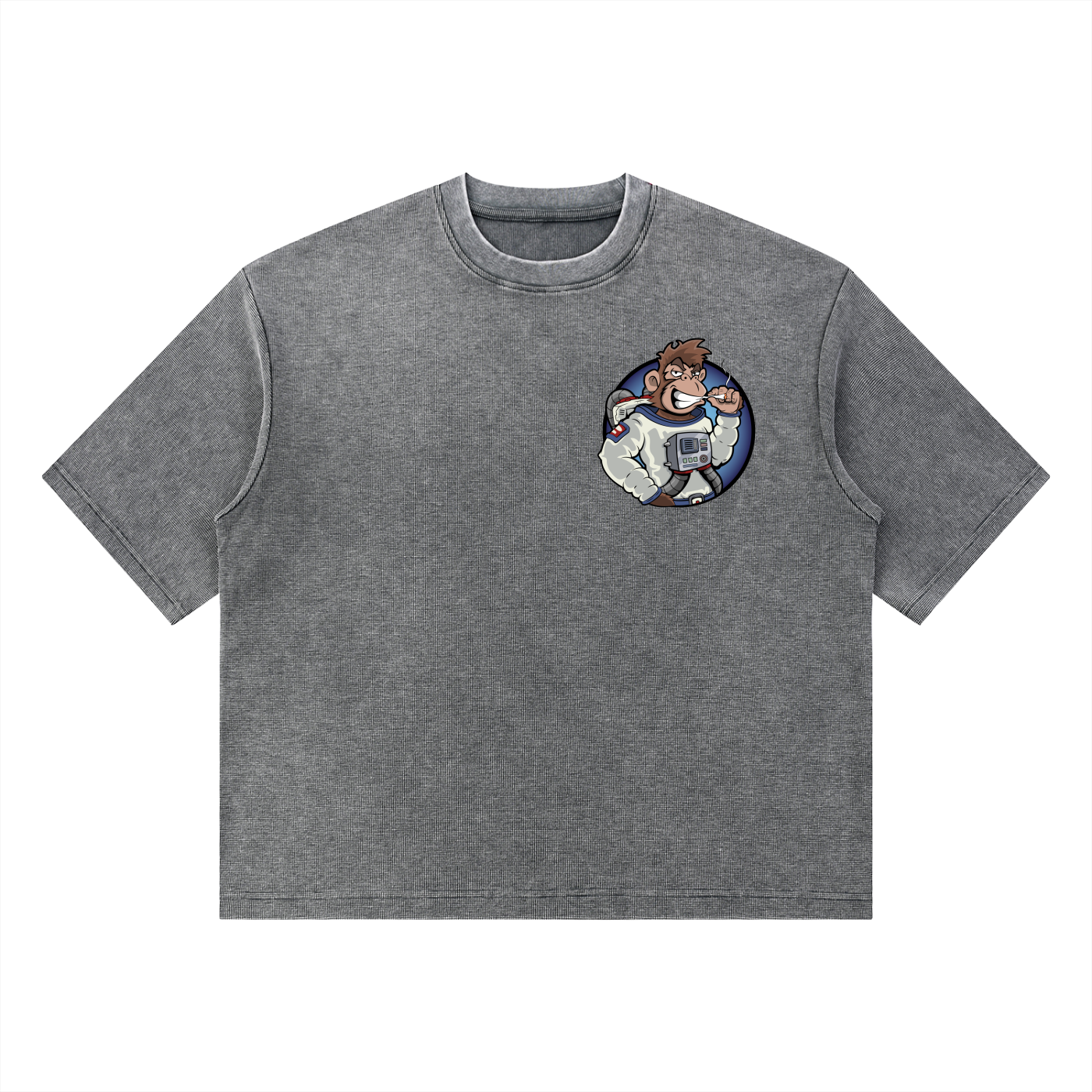 TF Unisex Respect Mineral Wash Waffle Boxy T-Shirt