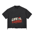 TF Bulldogs Roulette Snow Wash Raw-Hem Boxy T-shirt