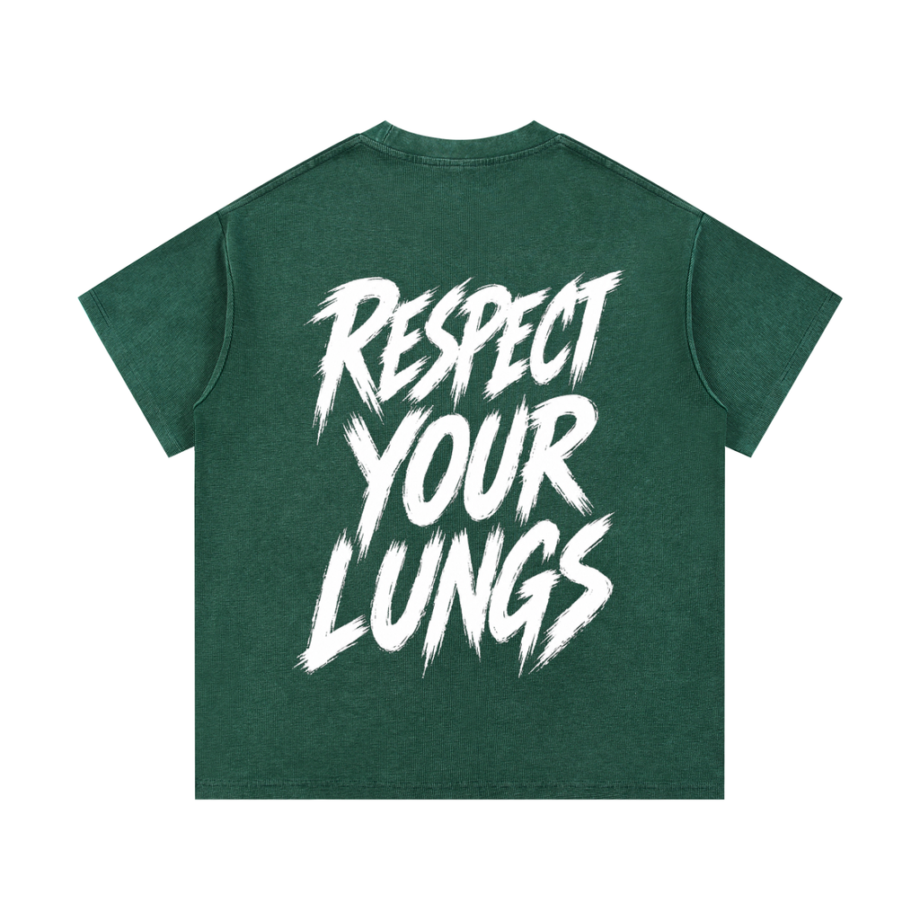 TF Unisex Respect Mineral Wash Waffle Knit T-Shirt
