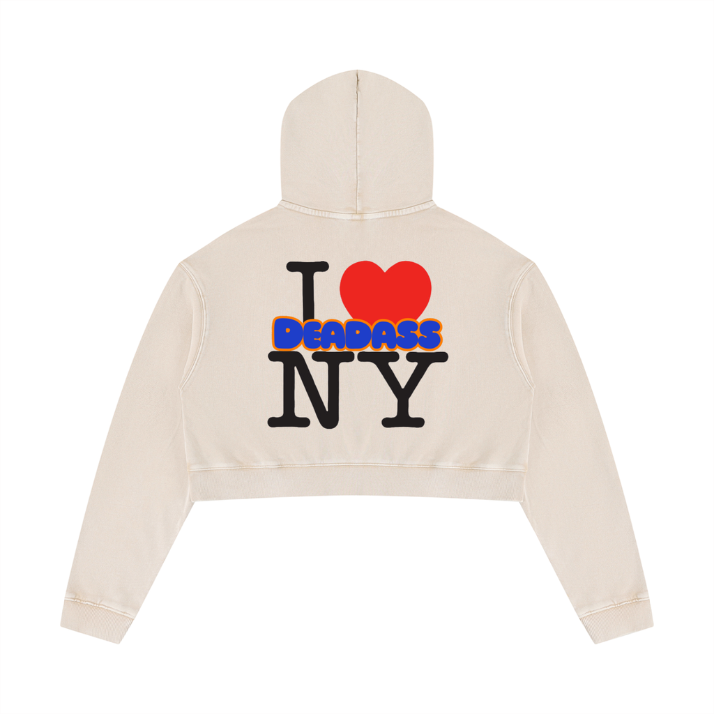 Top Flight Mineral Washed Crop Hoodie (DTG)
