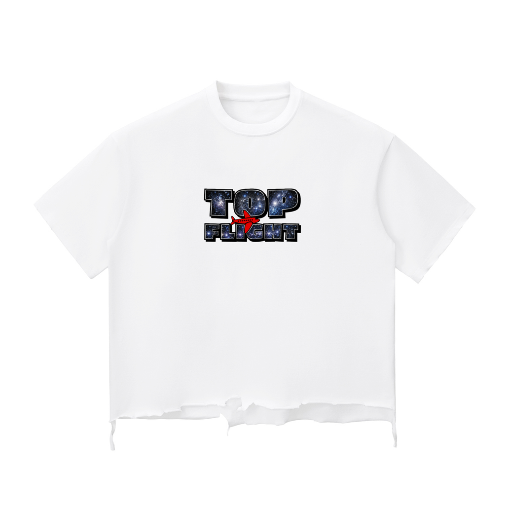 TF Cosmos Snow Wash Raw-Hem Boxy T-shirt