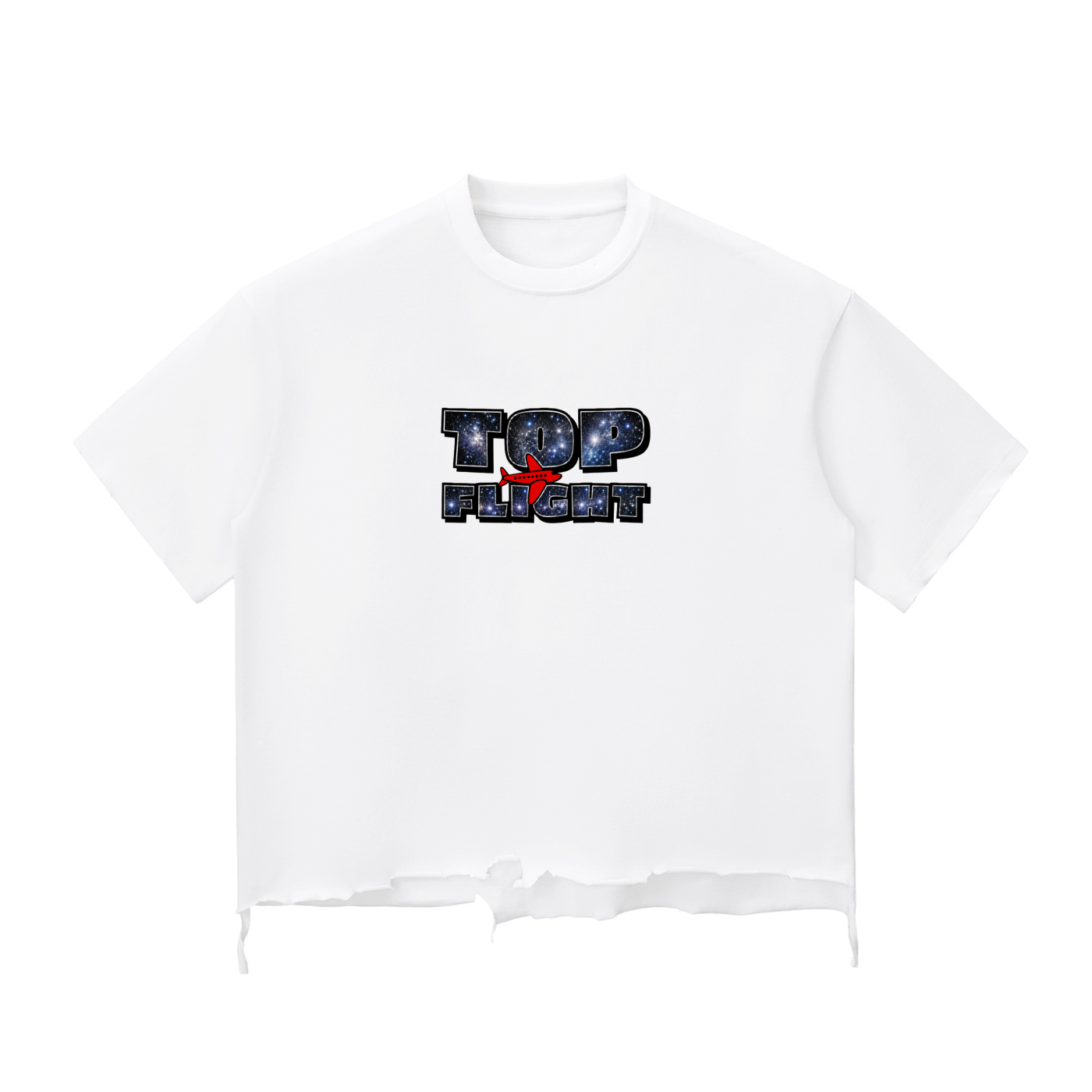 TF Cosmos Snow Wash Raw-Hem Boxy T-shirt