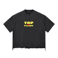 TF TRAP Snow Wash Raw-Hem Boxy T-shirt