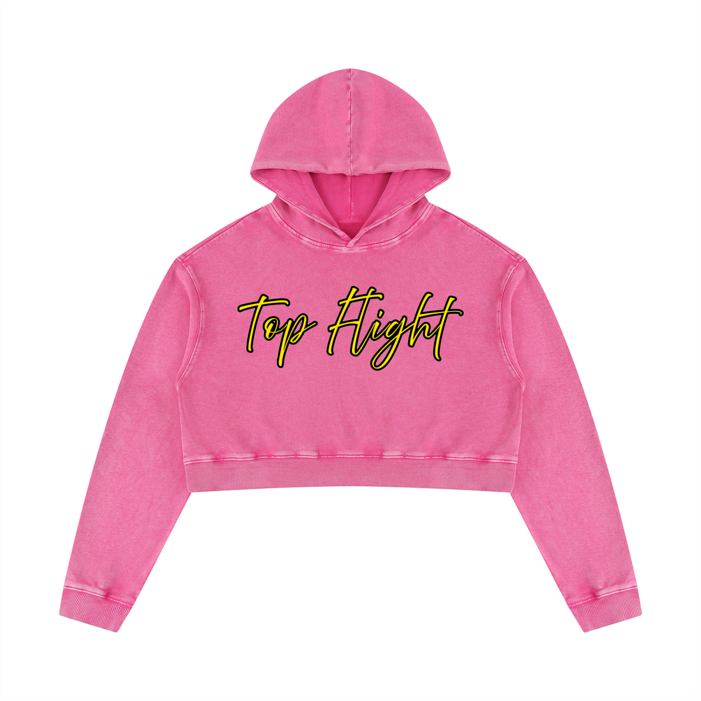 Top Flight Mineral Washed Crop Hoodie (DTG)