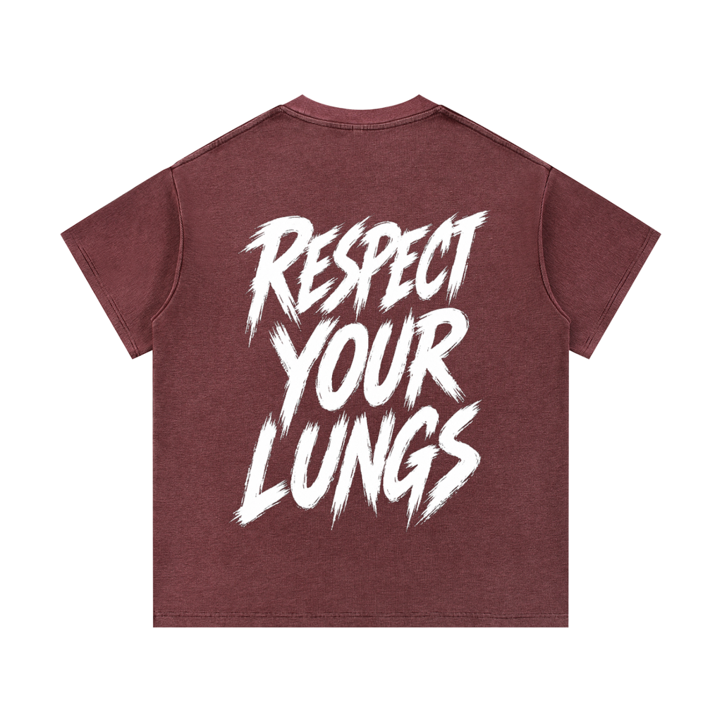 TF Unisex Respect Mineral Wash Waffle Knit T-Shirt