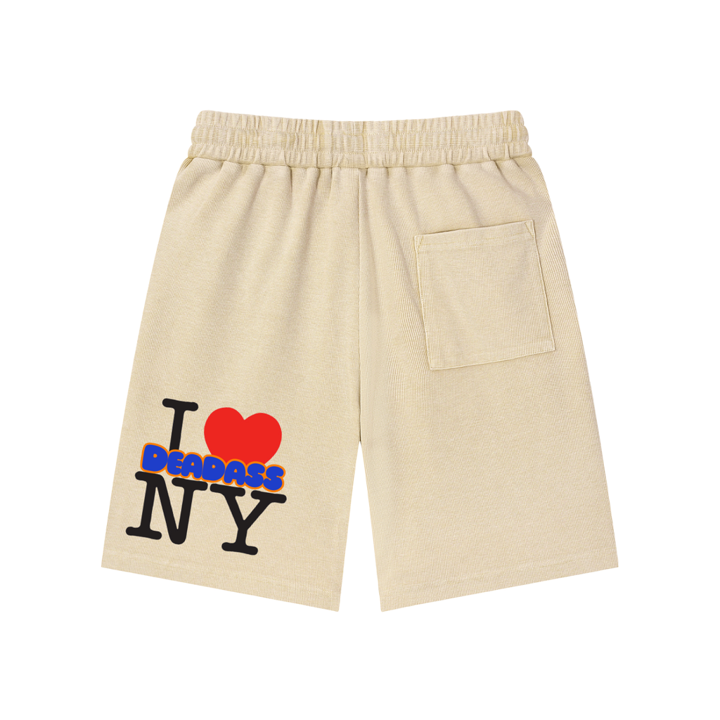 Top Flight Light Apricot Mineral Wash Waffle Knit Shorts (DTG)