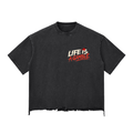 TF Bulldog Craps Snow Wash Raw-Hem Boxy T-shirt
