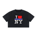 Women's I Deadass Love NY Mineral Wash Crop T-Shirt