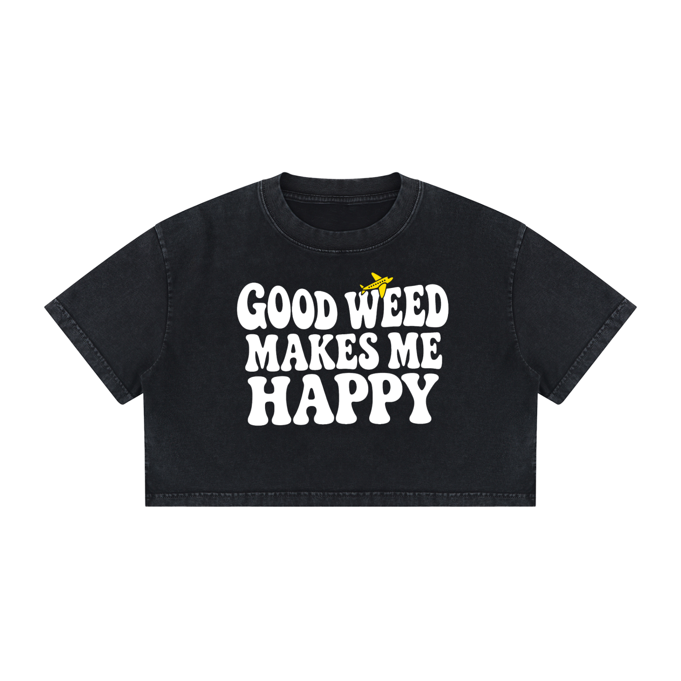 TF Groovy Mineral Wash Cotton Crop T-Shirt
