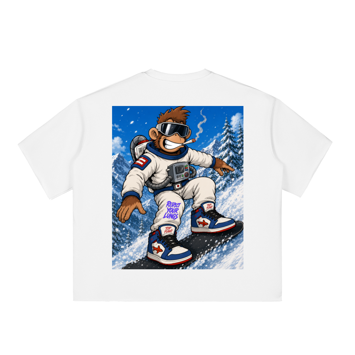 Monkey Astronaut Boxy T-Shirt (DTG)