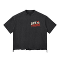 TF Bulldog Billiards Snow Wash Raw-Hem Boxy T-shirt