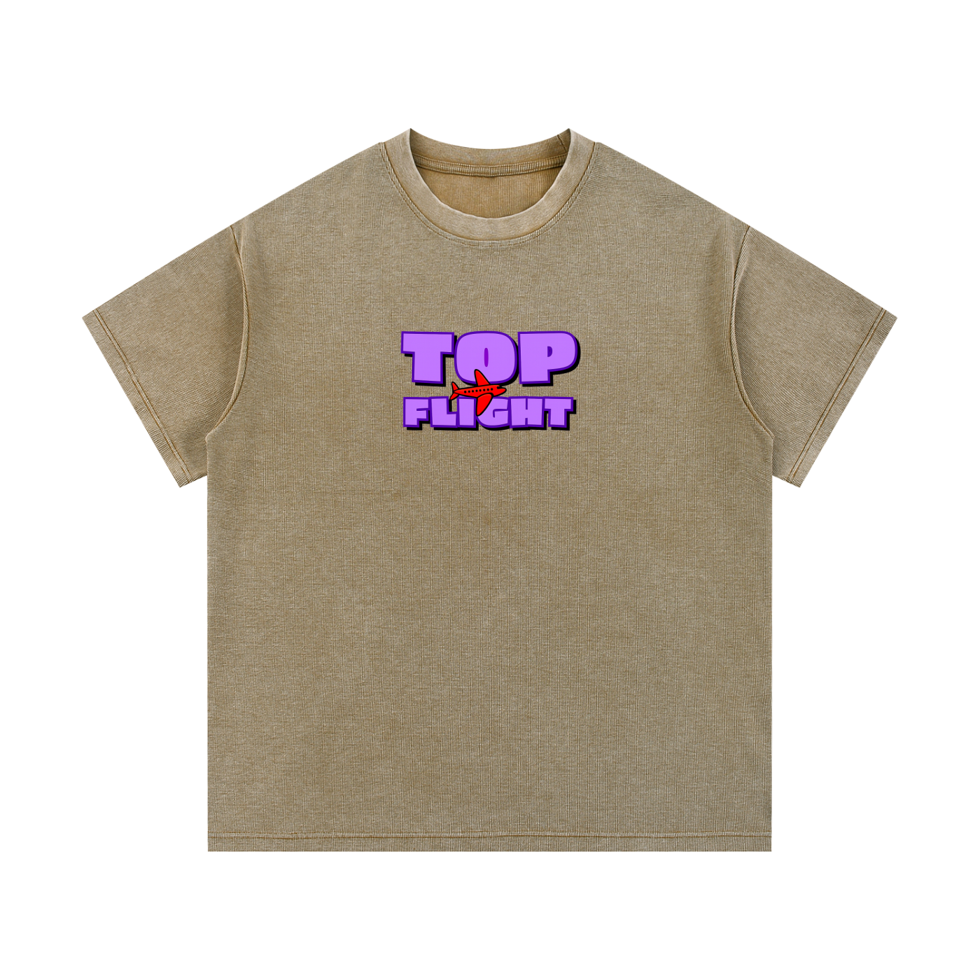 TF Unisex Villain Quote Mineral Wash Waffle Knit T-Shirt