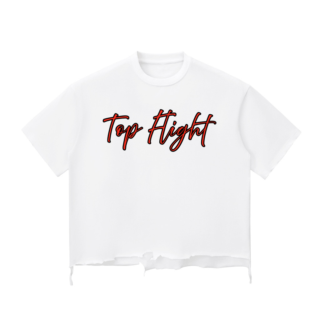 TF TRAP Snow Wash Raw-Hem Boxy T-shirt
