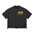 TF TRAP Snow Wash Raw-Hem Boxy T-shirt
