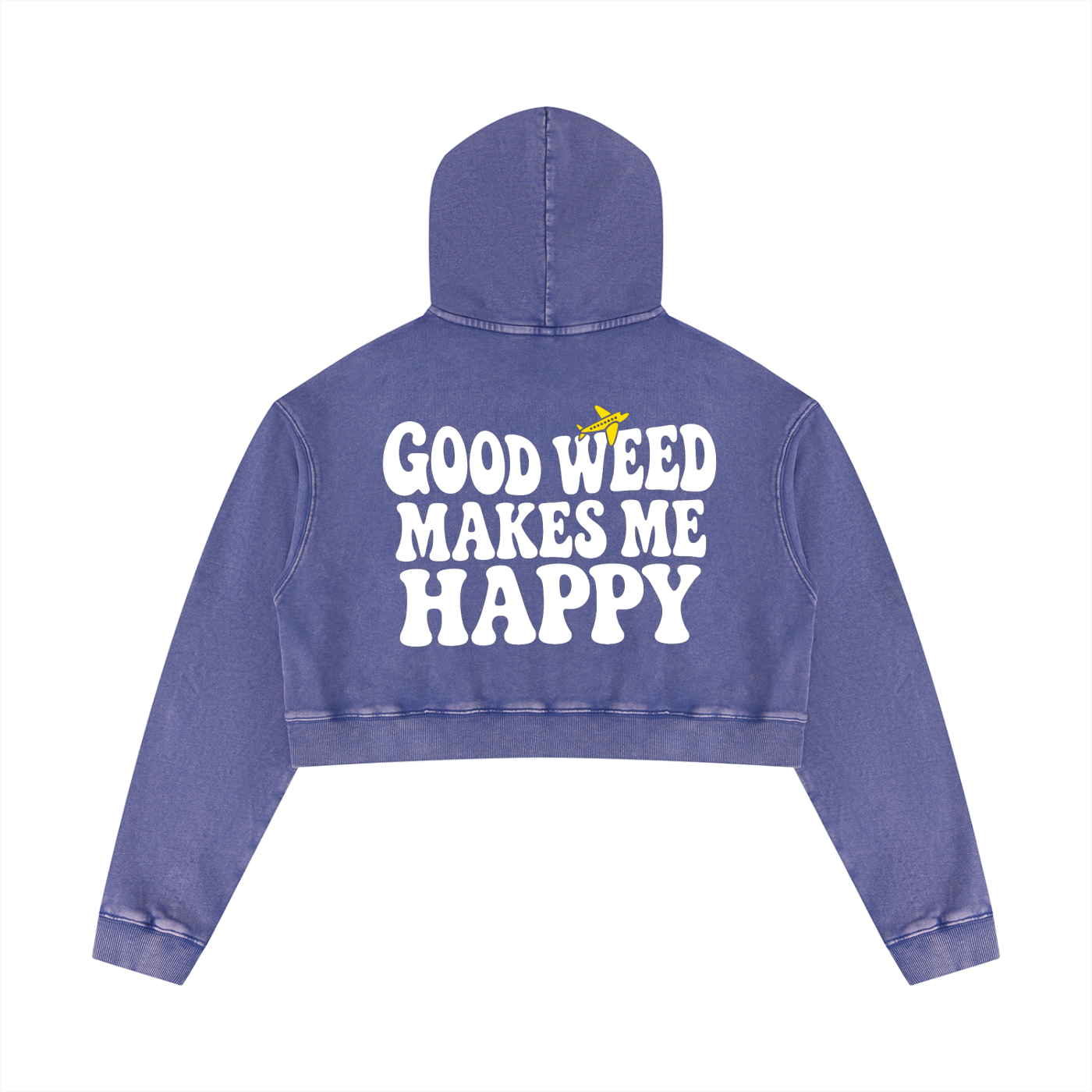 Top Flight Mineral Washed Crop Hoodie (DTG)