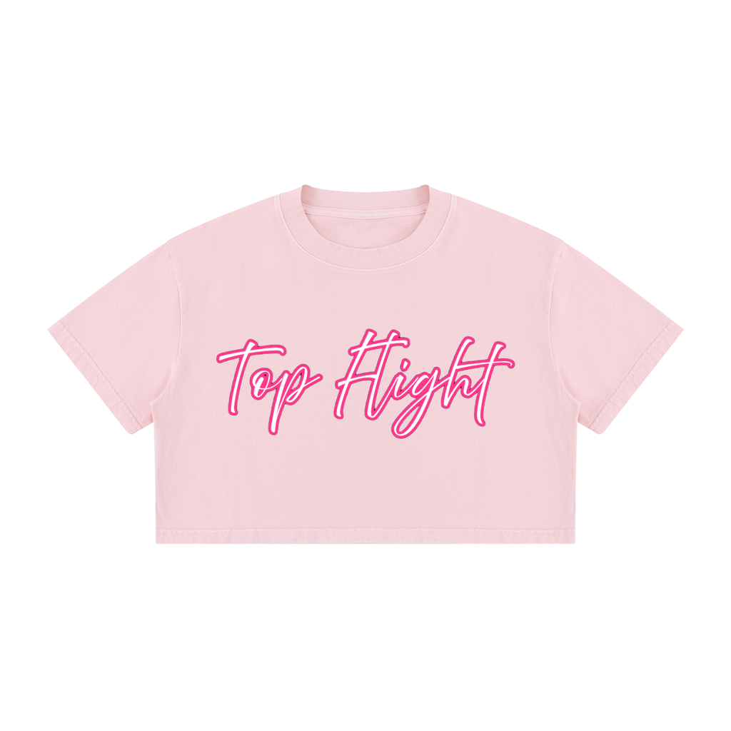 Women's Groovy Mineral Wash Crop T-Shirt